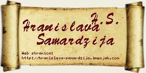 Hranislava Samardžija vizit kartica